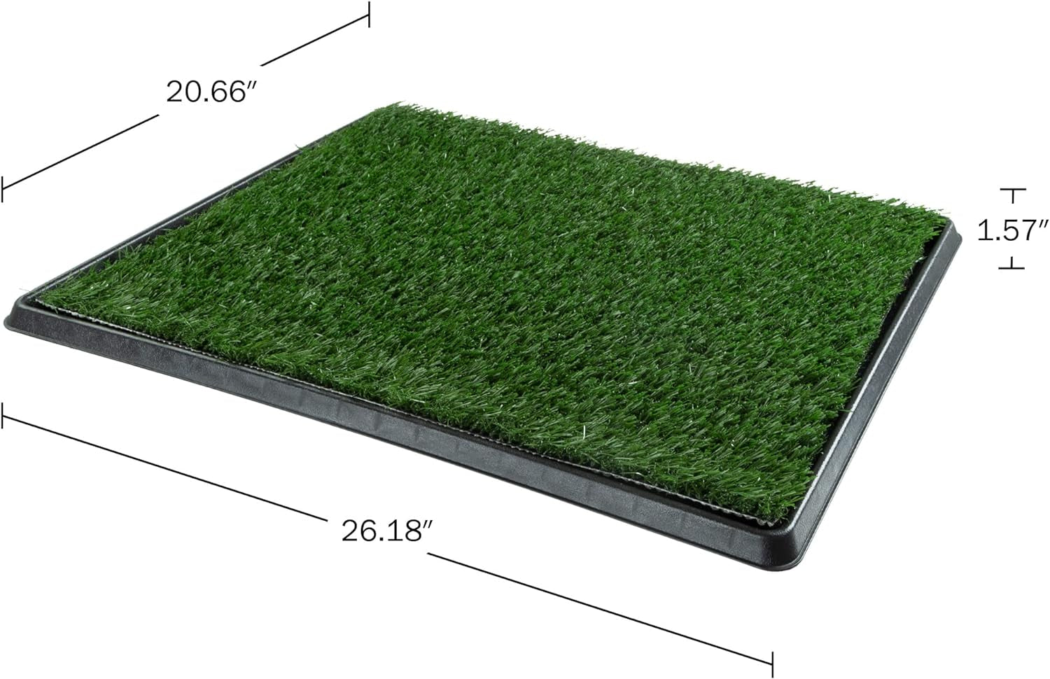 Artificial Grass Puppy Pee Pad for Dogs and Small Pets - 20X25 Reusable 4-Layer Training Potty Pad with Tray - Dog Housebreaking Supplies by